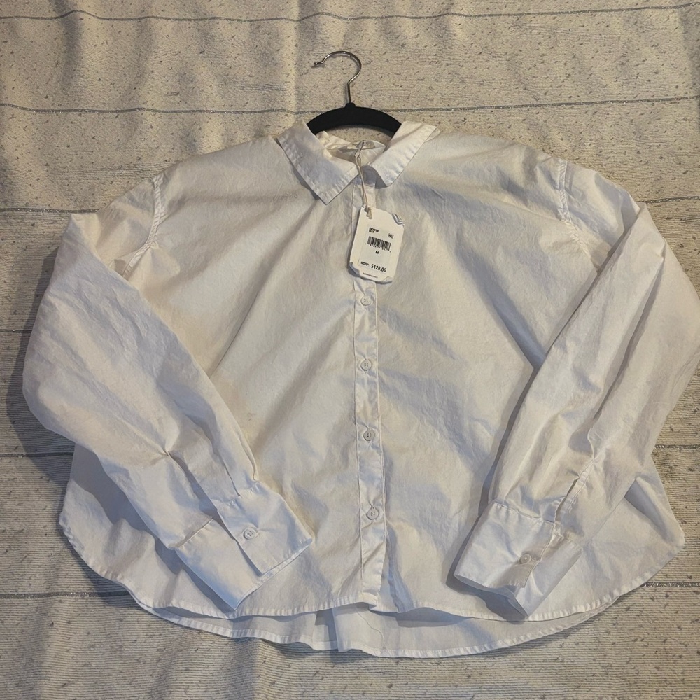 Splendid Collection White Button Down Shirt NWT Size M